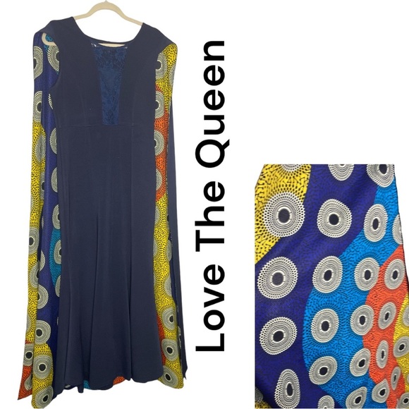 love the queen Dresses & Skirts - Love The Queen cape dress size Large